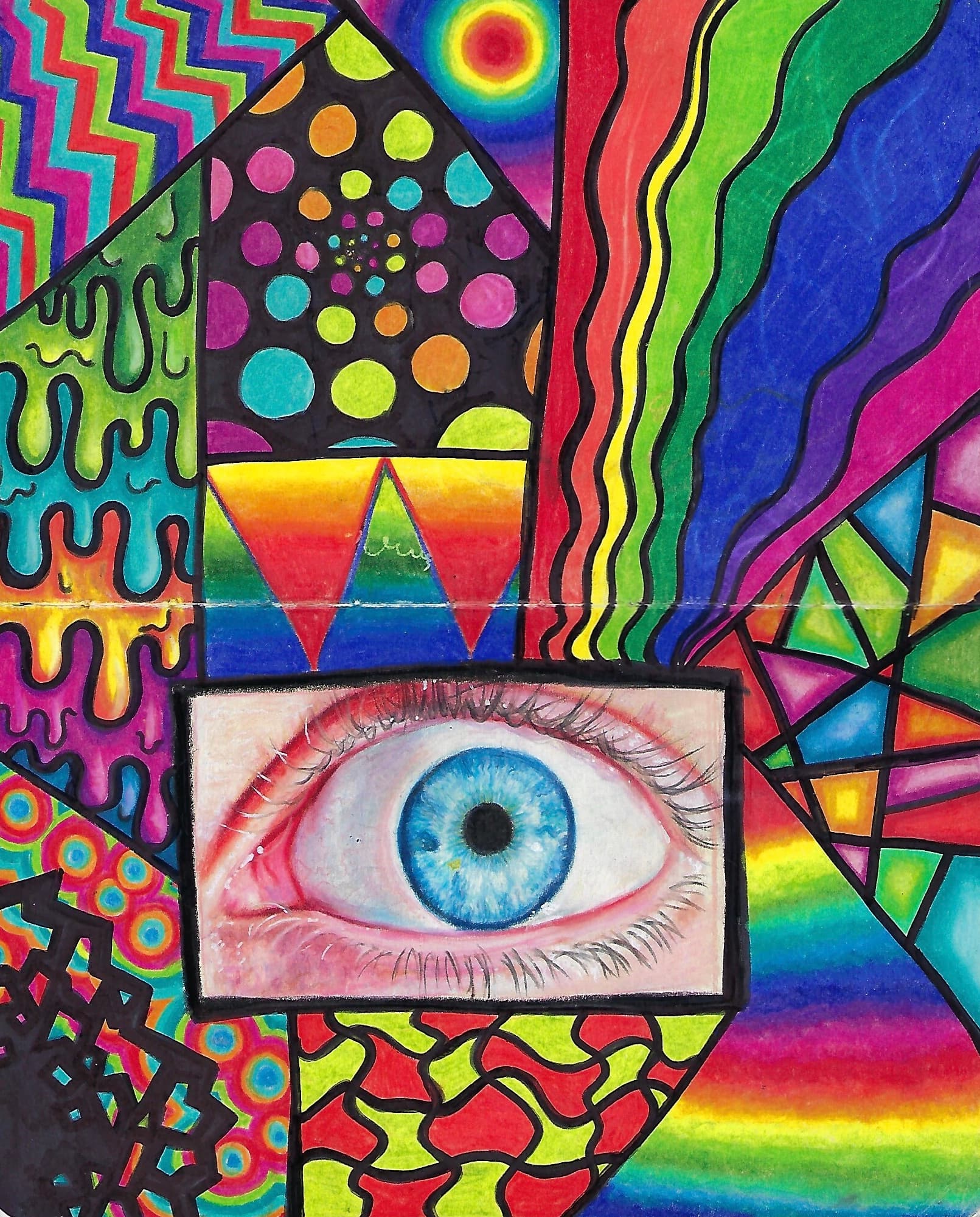 Eye — Colored Pencil & Sharpie by Hannah Remboldt